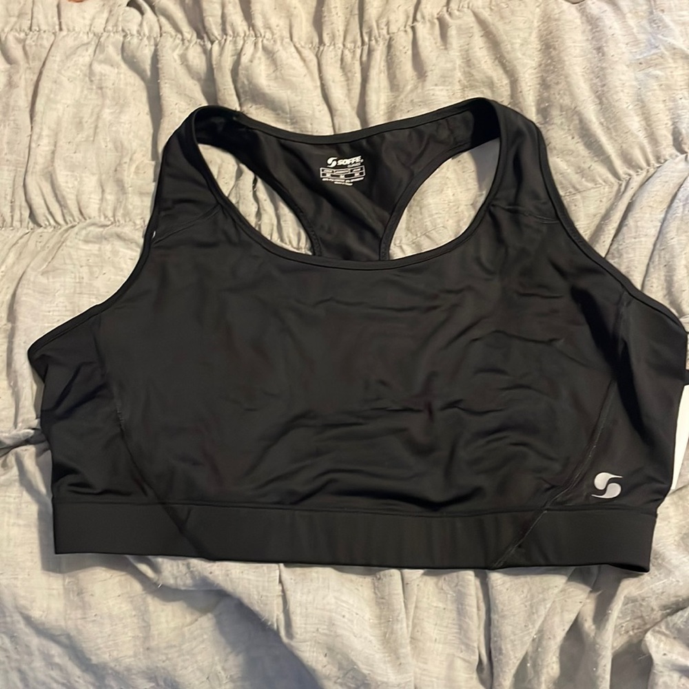 Soffe 3x black sports bra NWT